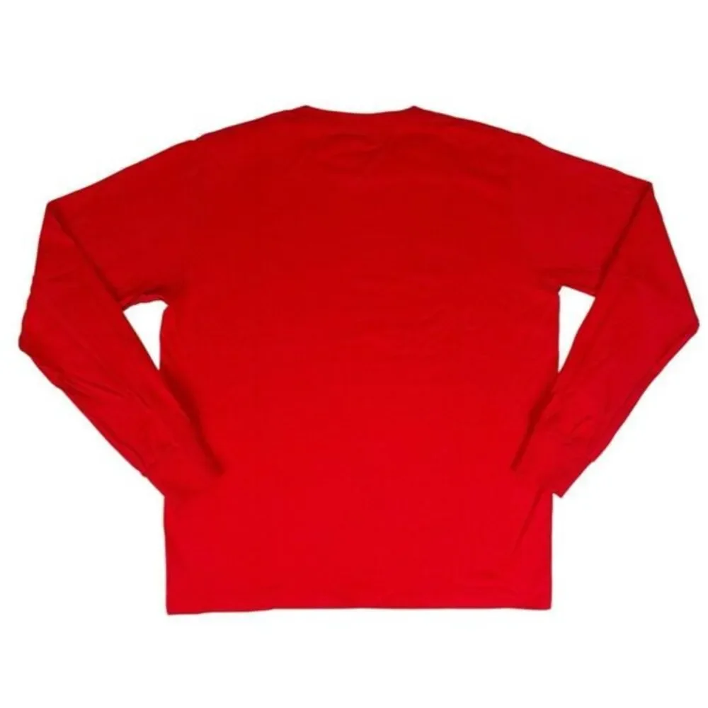 Champion Nebraska‎ Huskers NCAA Kids Red Long Sleeve Logo T-Shirt Size YXL